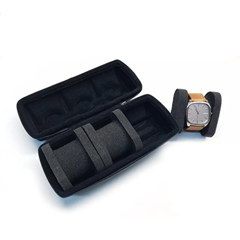 Boîtes de montres Cas 3 5 Slot Box Collector Vitrine de voyage Organisateur Rangement de bijoux pour montres Cravates Bracelet Colliers Brooc227o