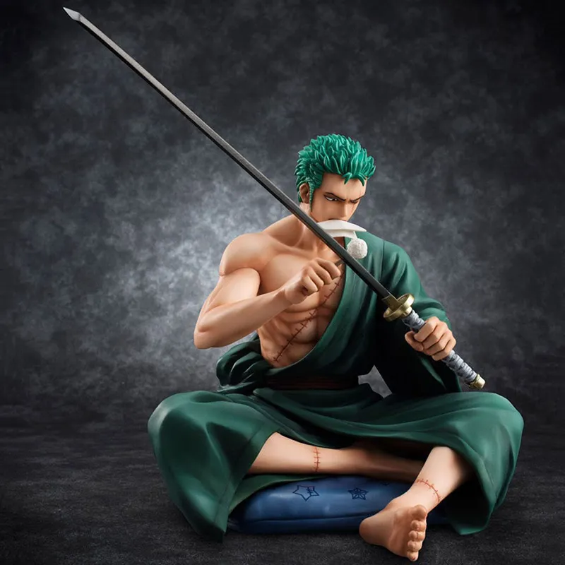 Zoro Figuren One Piece Figure Anime Zoro Sitting Figures Model Standbeeld PVC Pop Thuis Desktop Auto Decora Sculptuur Craft Collectible5545585