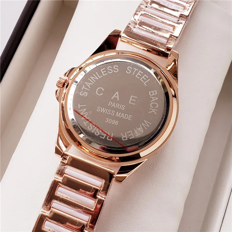 ТОП-брендовые часы для женщин и девочек, кварцевые наручные часы в стиле кристаллов с металлическим стальным ремешком CH32252J