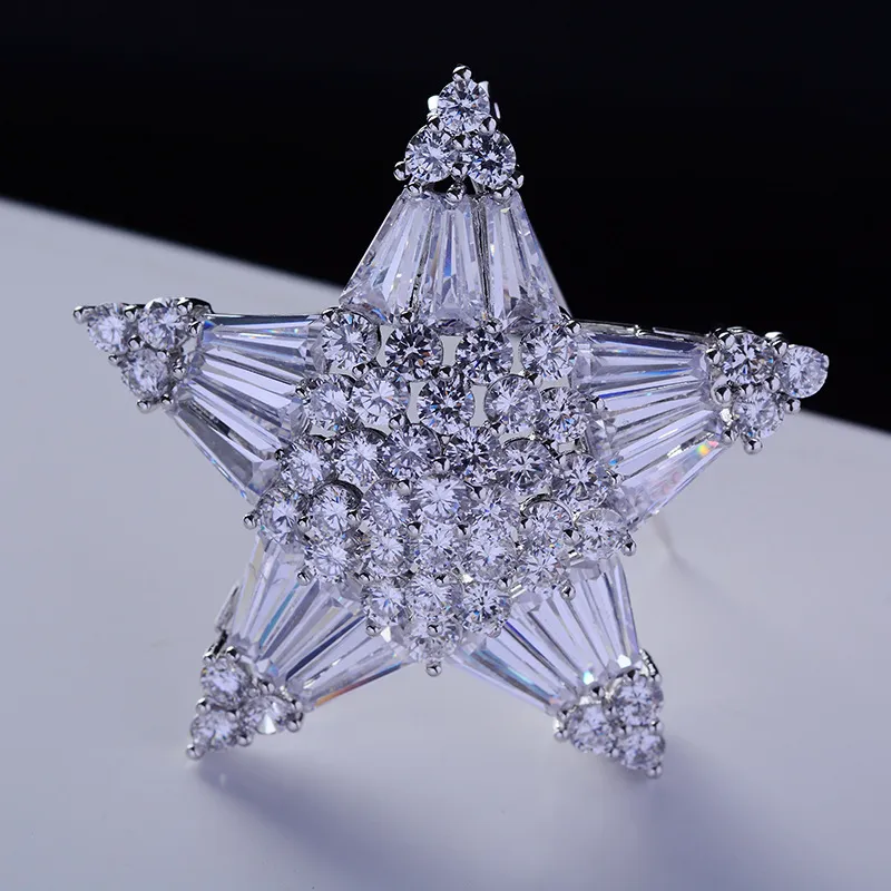 Statement Star Brooch for Women 2021 Fashion Suit Pin Luxury Brand Brooches Jewelry Korea Mens Bouttoniere