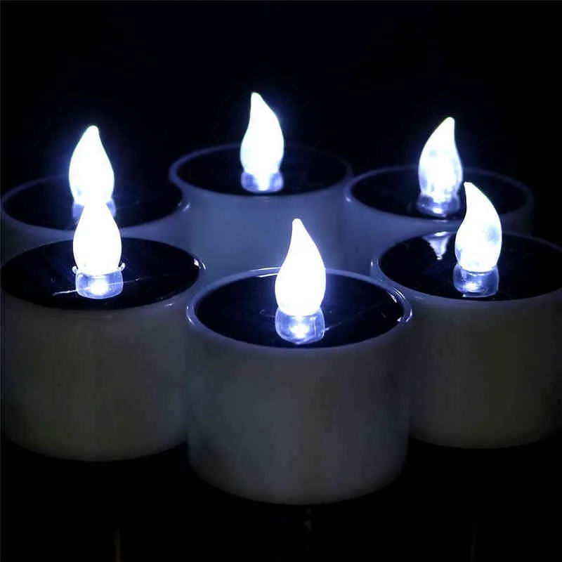 Waterproof Electric Candle Simulation Flameless Solar Powered LED Candle Light SCVD889