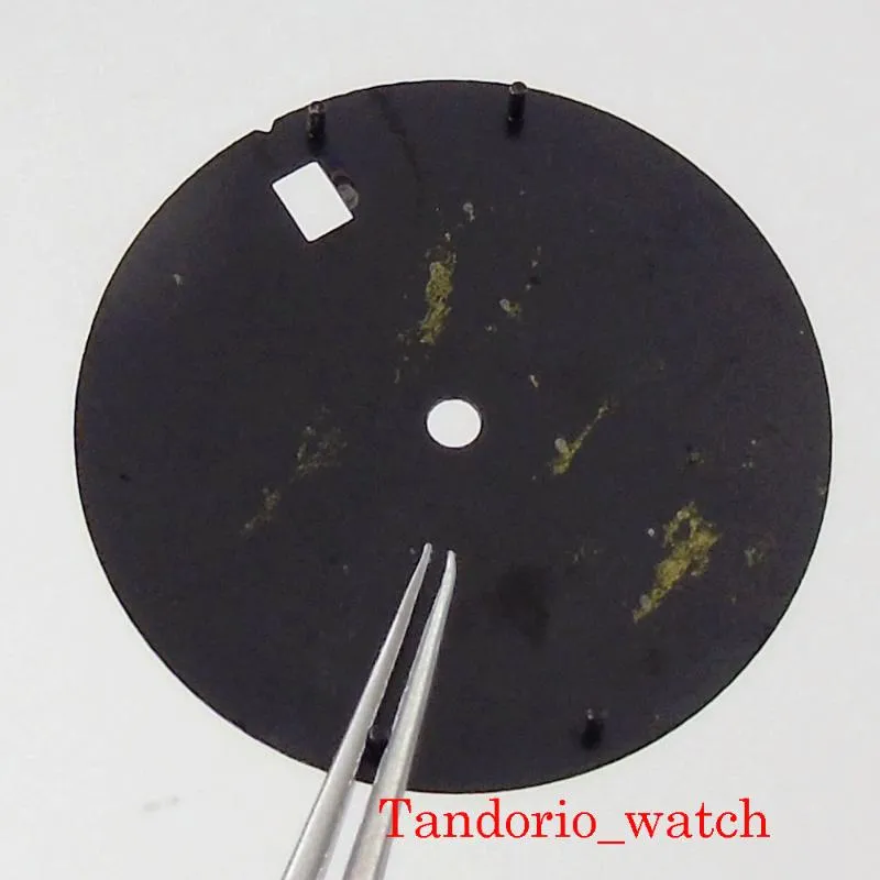 Kits de herramientas de reparación, esfera de reloj estéril Sunburst, 29mm, negro, verde, azul, corona luminosa verde a las 3, 4, 0, piezas para NH35A210t