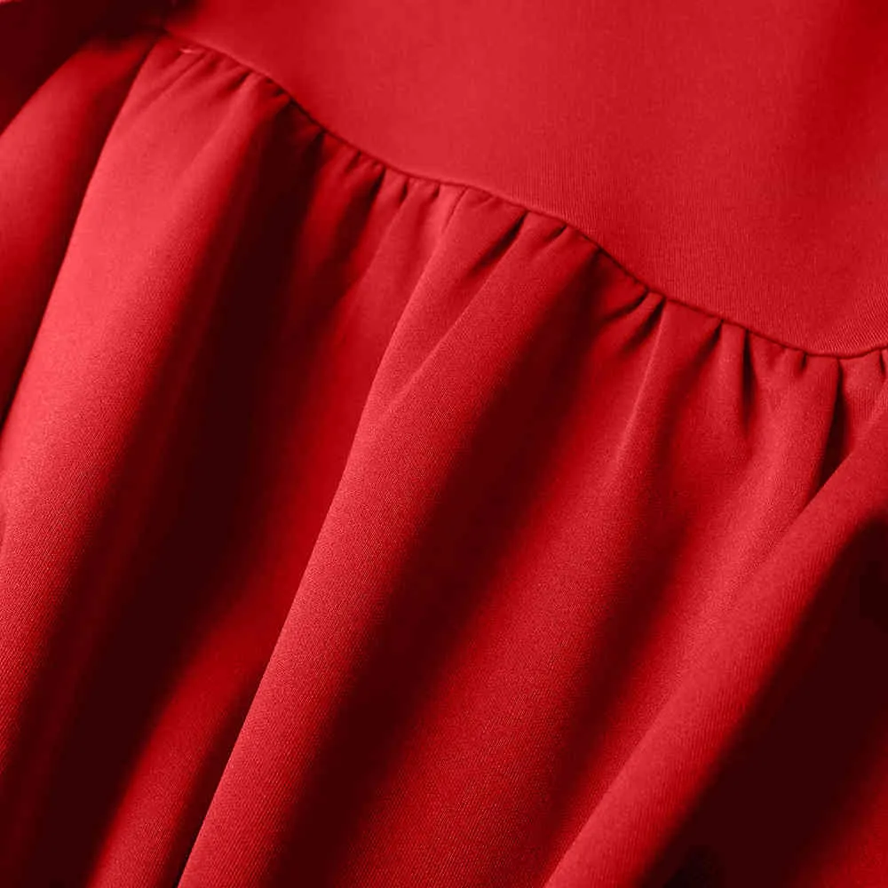 Vrouwen jurk ruches onregelmatige mouwloze vintage jurken asymmetrie plus size lange rode kleding mode 210524