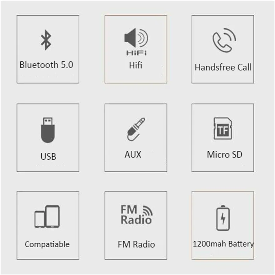Bluetooth-högtalare med FM-radio stereohögtalare USB SoundBar Boombox Subwoofer Blue Tooth Portable Sound System Woofer