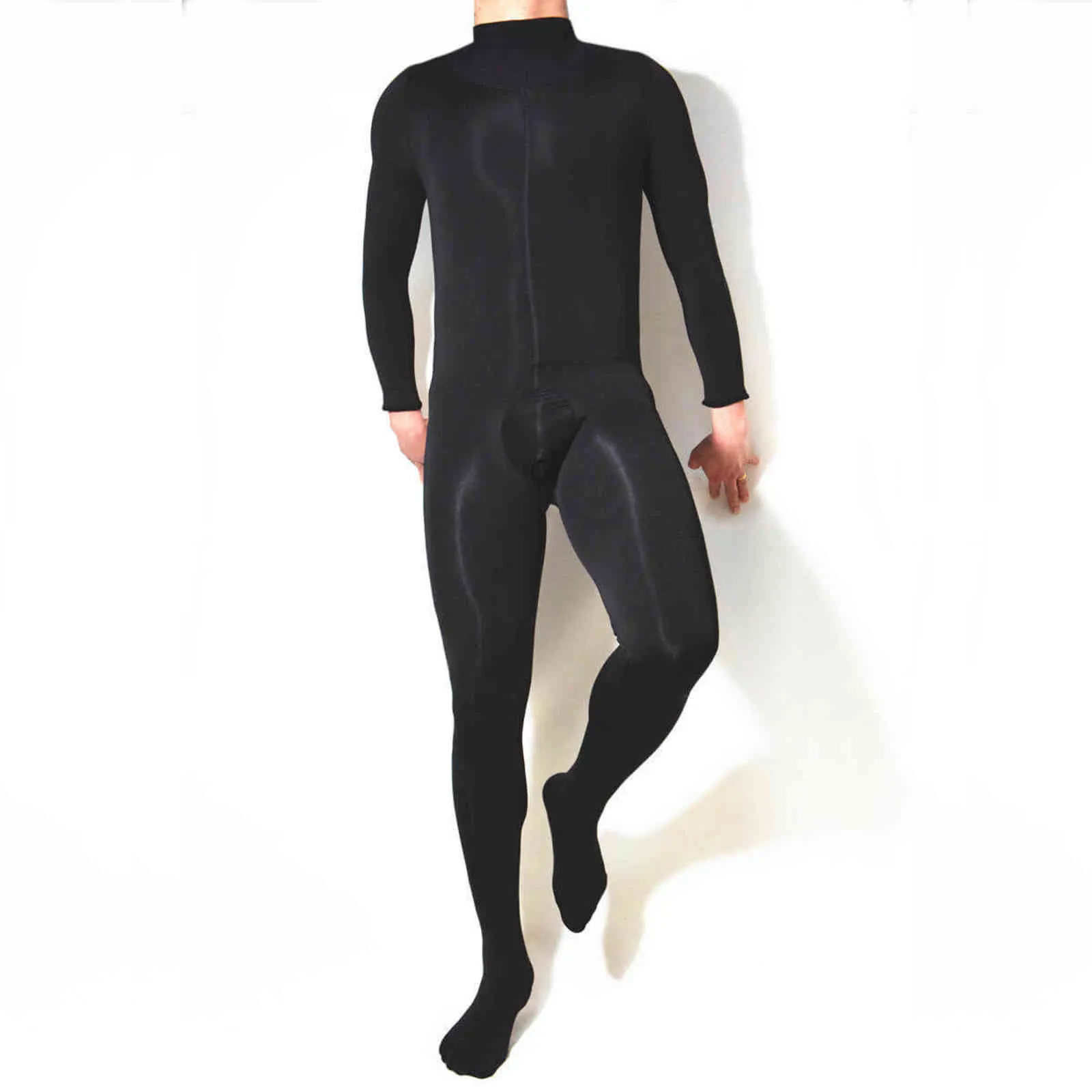 Metelam Mens Full Body Suit with Mirco Velvet Inside Super Keep Warm Convex Pouch Penis Sheath Style for Winter 211108