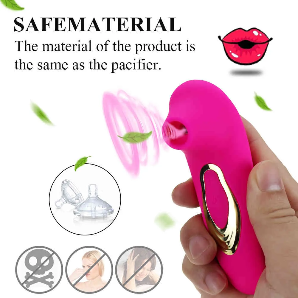 Klitoris Saugen Vibrator für Frauen Wiederaufladbare Nippel Saug Stimulator 10 Modi Wasserdicht Erwachsene Sex Spielzeug Klitoris Massagegerät Q0320