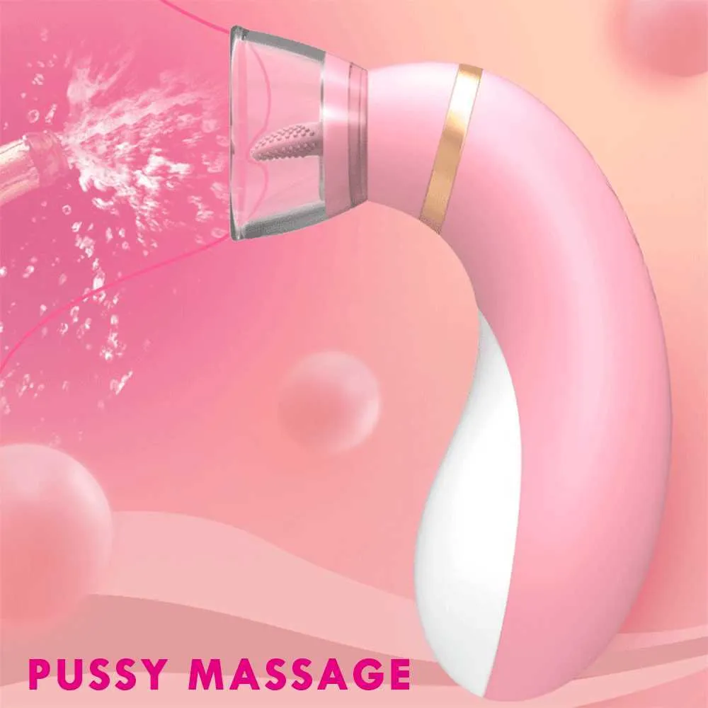 Zuigende vibrator voor vrouwen Tong likken Clitoris Kut Massage Tepelstimulator Seksspeeltjes Vagina Borstmassage Erotische SexShop P9186289