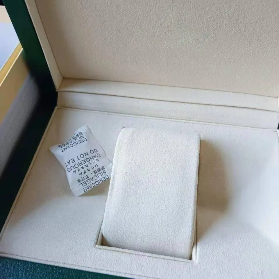 グリーンウォッチボックスケースブックレットカードタグとペーパーソレックスウォッチ270h用の木製時計ギフトボックス