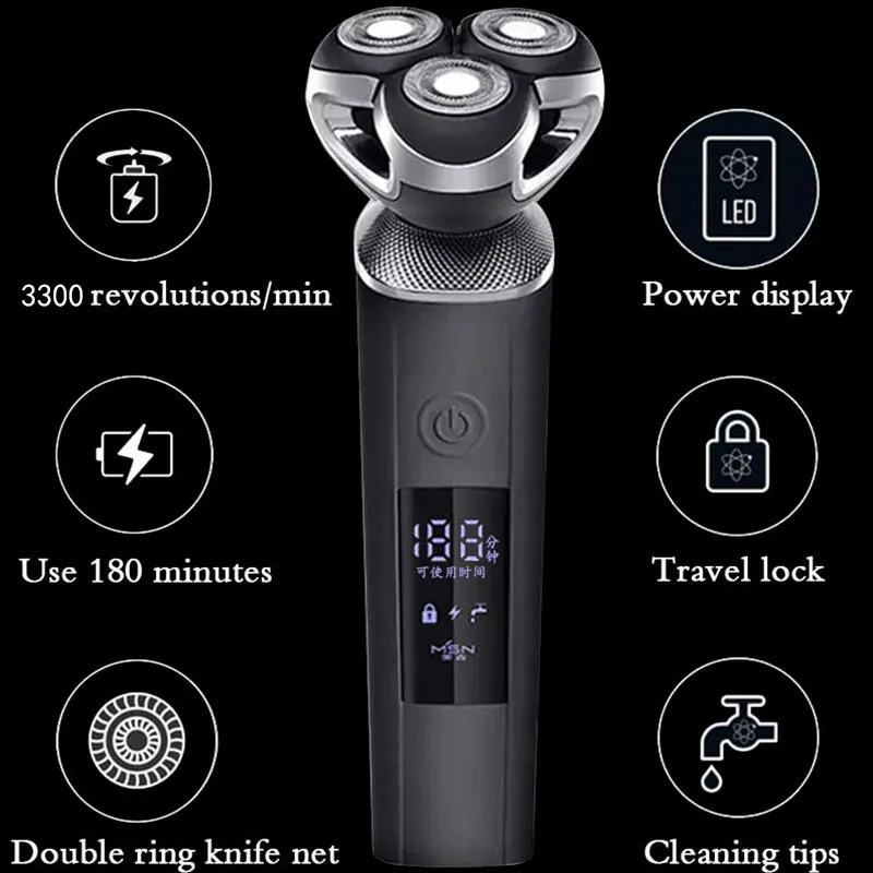 Xiaomi Herrenrasierer Elektrisch für Männer Bartrasiermaschine Rasiererschneider für Männer 8W hohe Leistung kann gewaschen werden Haarschneider301p