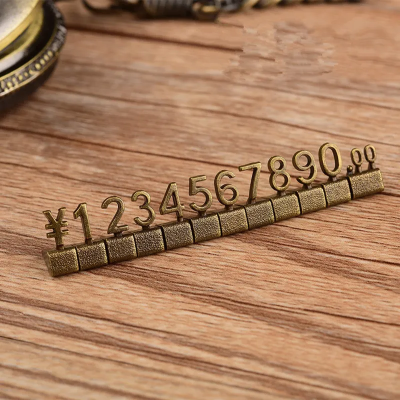 10 스트립 상품 조합 알루미늄 금속 가격 큐브 태그 카드 쥬얼리 시계 의류 달러 가격 태그 스탠드