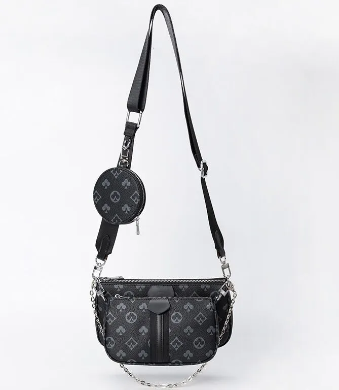Women Bag Handbag Date code Purse clutch shoulder messenger cross body serial number three in one flower228f