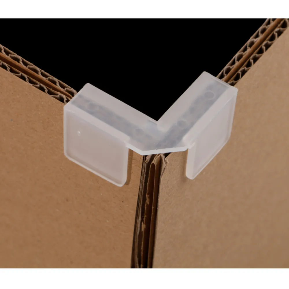 Plastic Cross Square 90 Degree Sleeve Over Paper Box Glass Shelf Connector Clamp Junction Attachment Carton Clip Concatenate