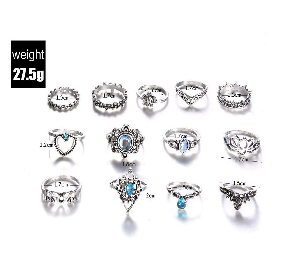 Ustaw srebrne pierścienie opalowe OPAL Naturalny kamień kamieni na ślub Prezent zaręczynowy dla kobiet248d
