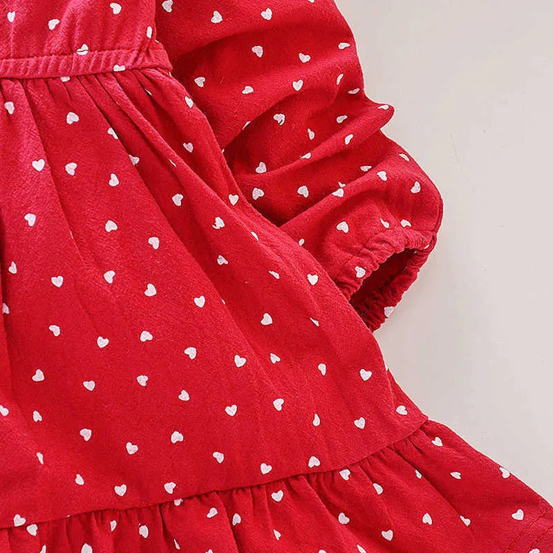 Filles robe nouveau automne revers col à manches longues Ploka Dot imprimé Patchwork princesse robe de soirée vêtements pour bébés pour 0-3Y G1026