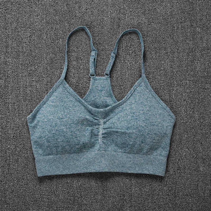 Chrisure Sexy Push Up Bra Vrouw Naadloze Fitness Sports Bras Lingerie Verstelbare Solid Bras voor Women Training Running 210728