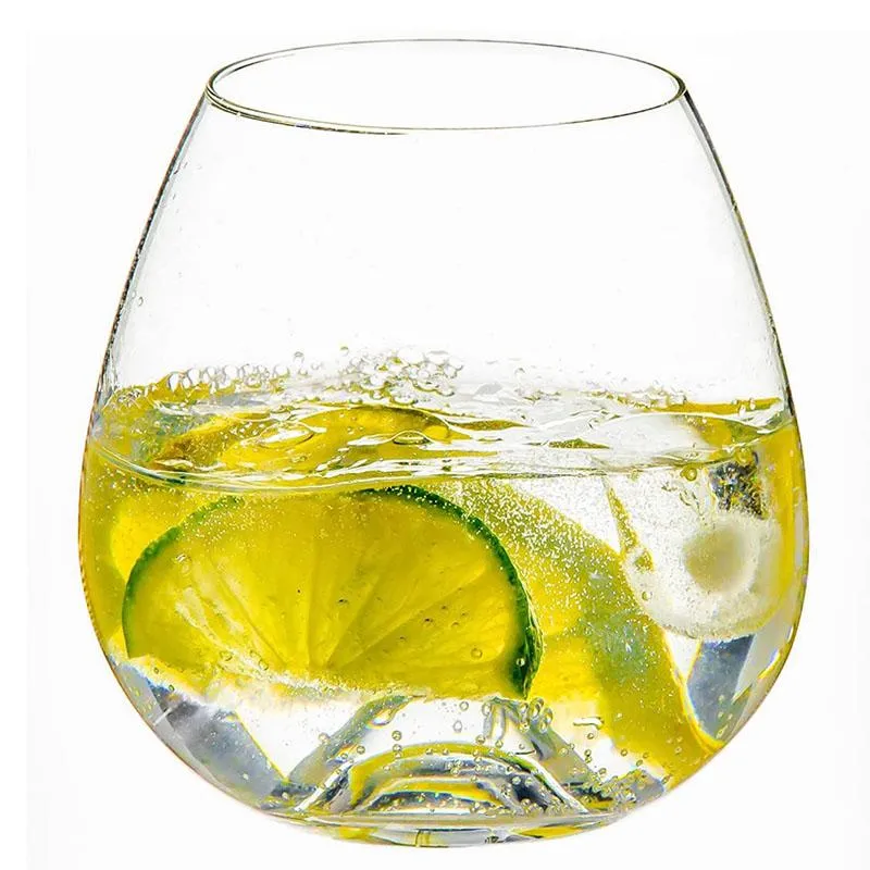 ワイングラスステムレスグラスタンブラーガラスウォーターカップカクテルグラスウイスキーガラスジン157g