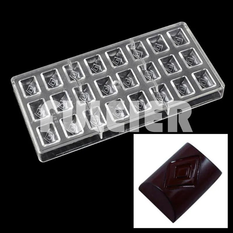 Utensili pasticceria da forno Stampo cioccolato in policarbonato 3D stampi barrette di cioccolato Dolci Decorazione torta bonbon Strumento dolciumi Bakewar234u