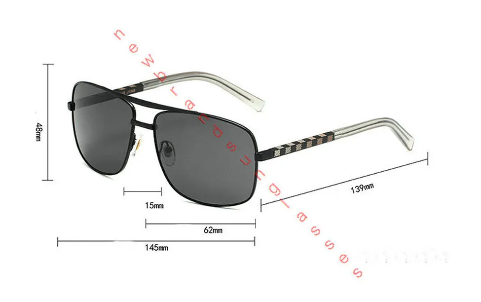 Nowe mężczyźni desing postawa okulary przeciwsłoneczne popularne mody kwadratowe okulary przeciwsłoneczne Pilot Metal Ramka Powłoka soczewki Gogle Style Uv400 Women Sonn205W