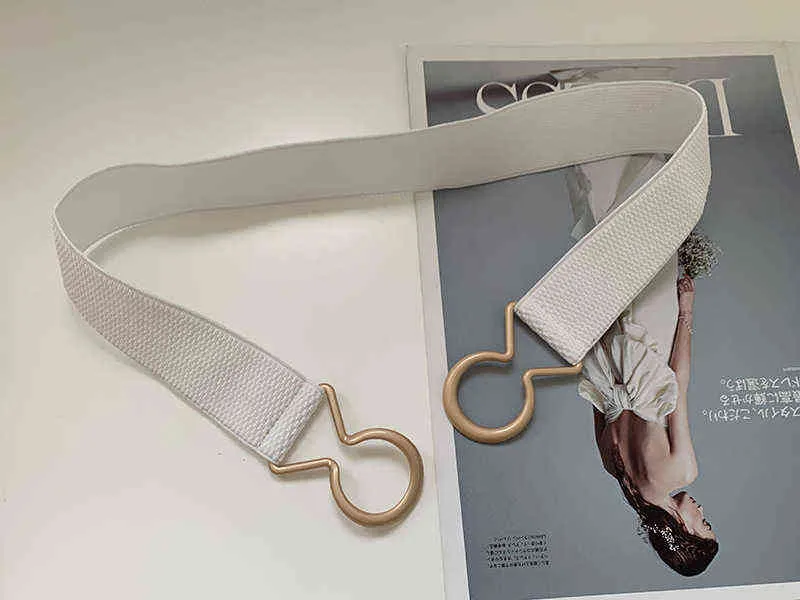 Designer Novos cintos de alta qualidade para mulheres Cintura elástica Combinando Casaco Saia Decoração de moda All-match Elástico Cintura G220301