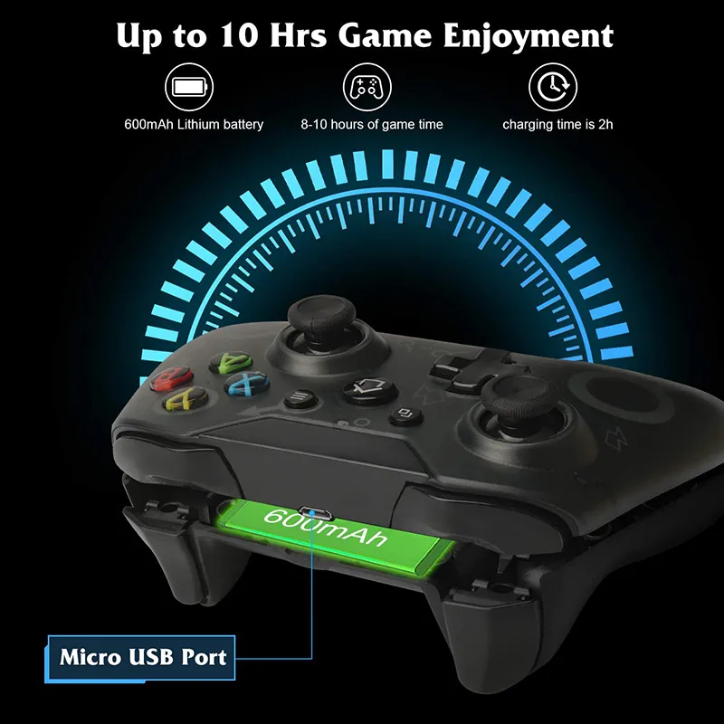 Joystick controller gamepad wireless da 2,4 GHZ con adattatore Xbox One/One S/One X/Ps3/Windows/PC Accessori giochi