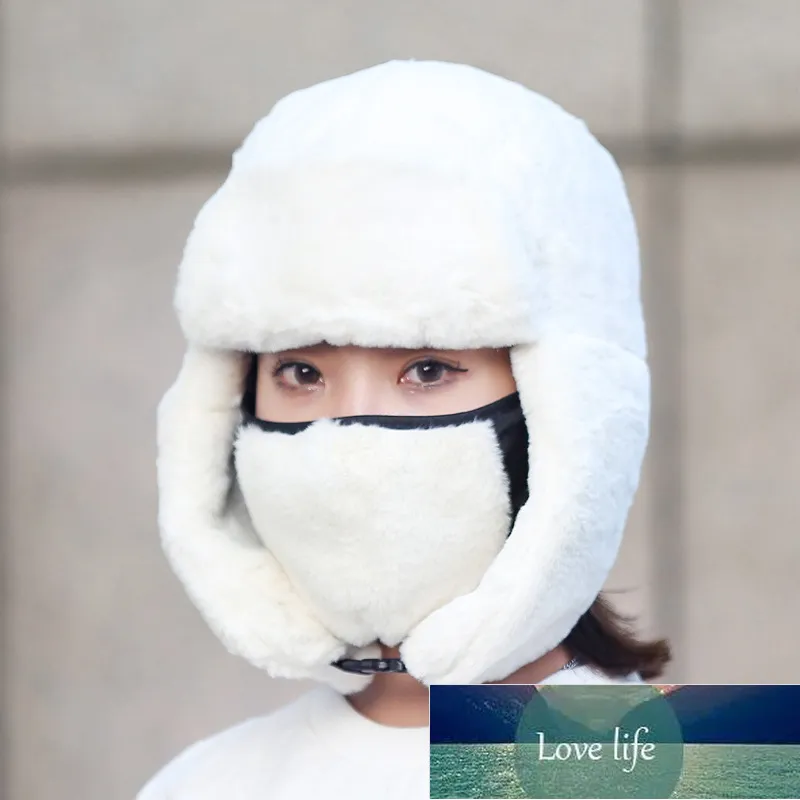 شتاء القبعة القنابل الشتوية للنساء Femme Faux Fur Russian Russian Rofroof Solid Color Ushanka غطاء دافئ سميك مع عامل الأذن 292L