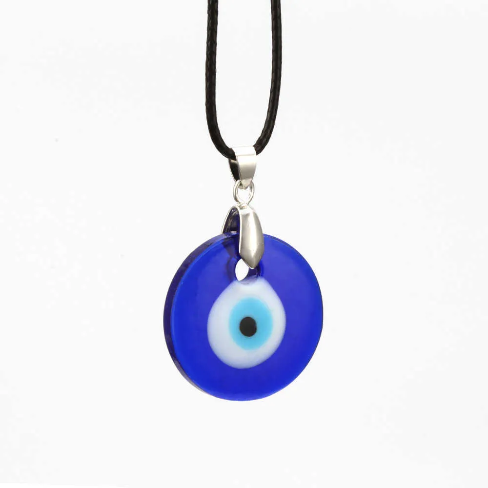 Blau Glas 30mm Evil Eye Anhänger Halskette für Frauen Männer Türkei Augen Glück Halsband Schmuck Zubehör