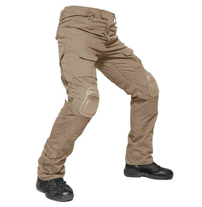 Camouflage Tactical Clothing Military Pants With Knee Pads Men Tactical Cargo Pants Soldier US Army Trousers Paintball Airsoft H1223