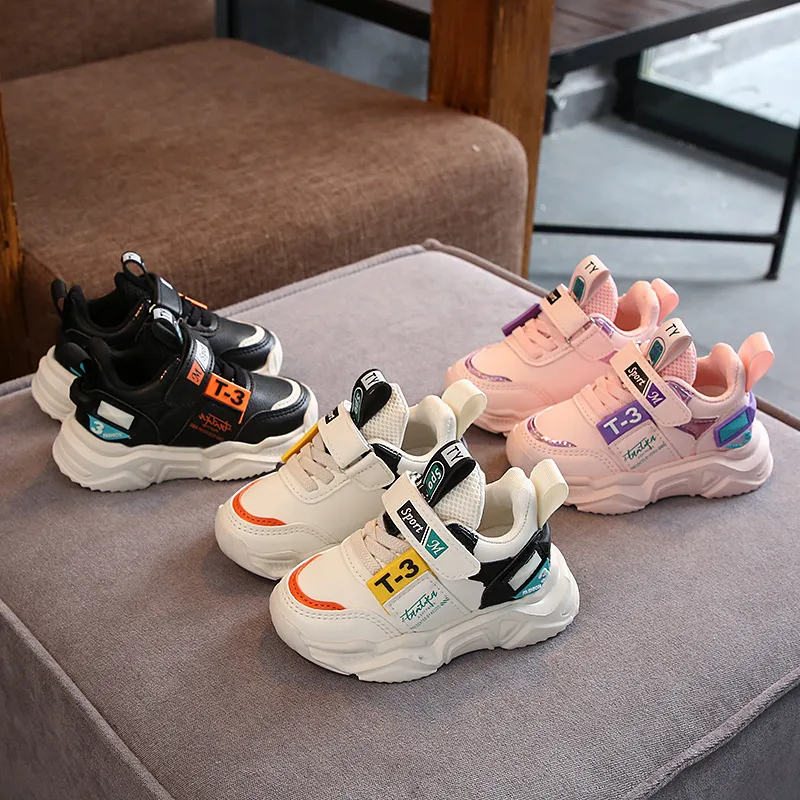 Bebek Moda Spor Ayakkabı Kız Erkek Renkli Sneakers Bebek Yumuşak Alt Nefes Açık Çocuklar Için Ayakkabı 1-6 Yıl