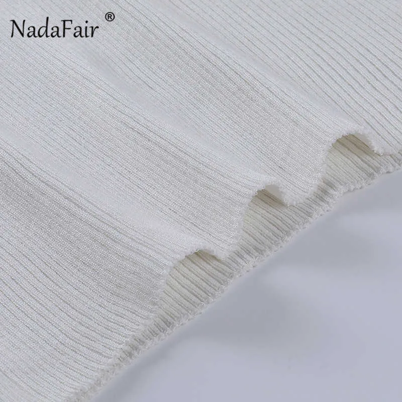 Nadafair Abito maglione attillato a maniche lunghe con cappuccio Bianco corto Mini lavorato a maglia Abbigliamento autunnale Abito invernale aderente nero Festival Y1006