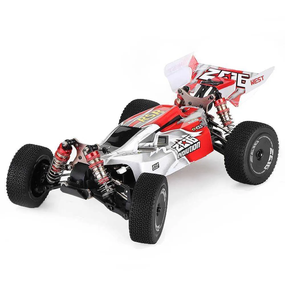 WLTOYS 144001 1:14 2.4G 4WD High Speed ​​Racing RC Samochody samochodowe Modele 60 km / h Dwie bateria 7.4V 2600mAh Zdalnego sterowania Model samochodowy 220119