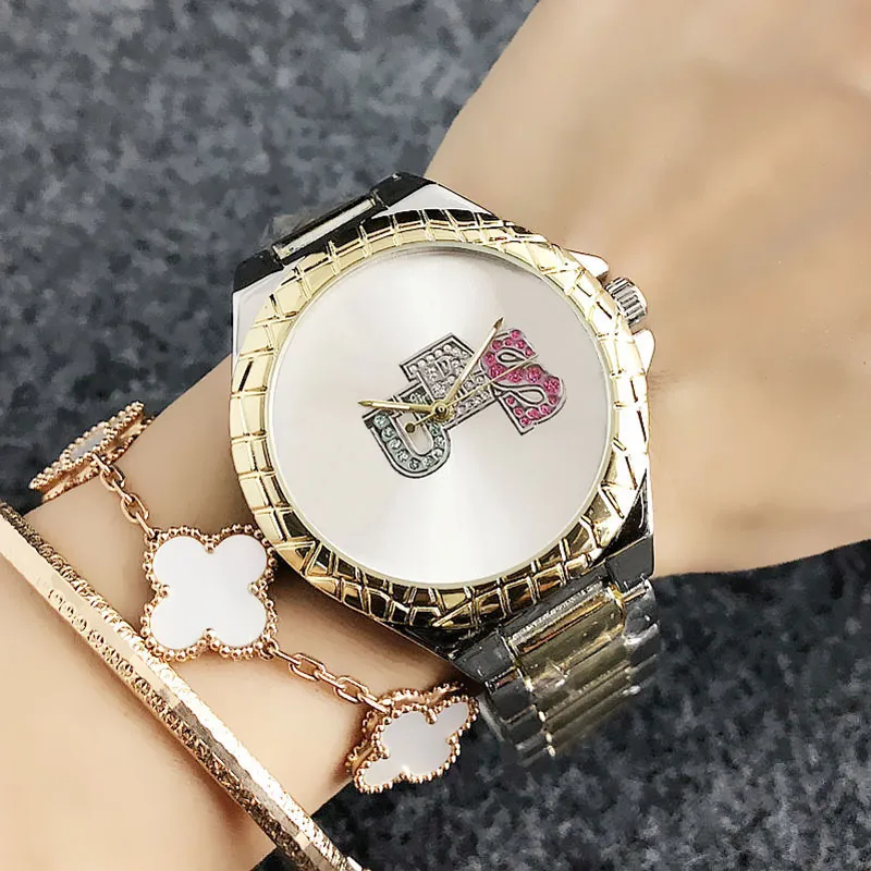 Brand Watch for Women Lady Girl Girl Colorful Crystal Style Metal Steel Band Beltz Wrist Watches GS108659858