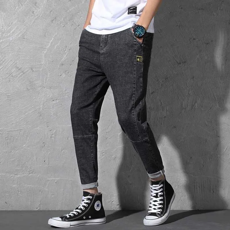 2020 New Design High Quality Solid Jeans Men Causal Pants Plus Size 42 44 46 Men Jeans Pants X0621