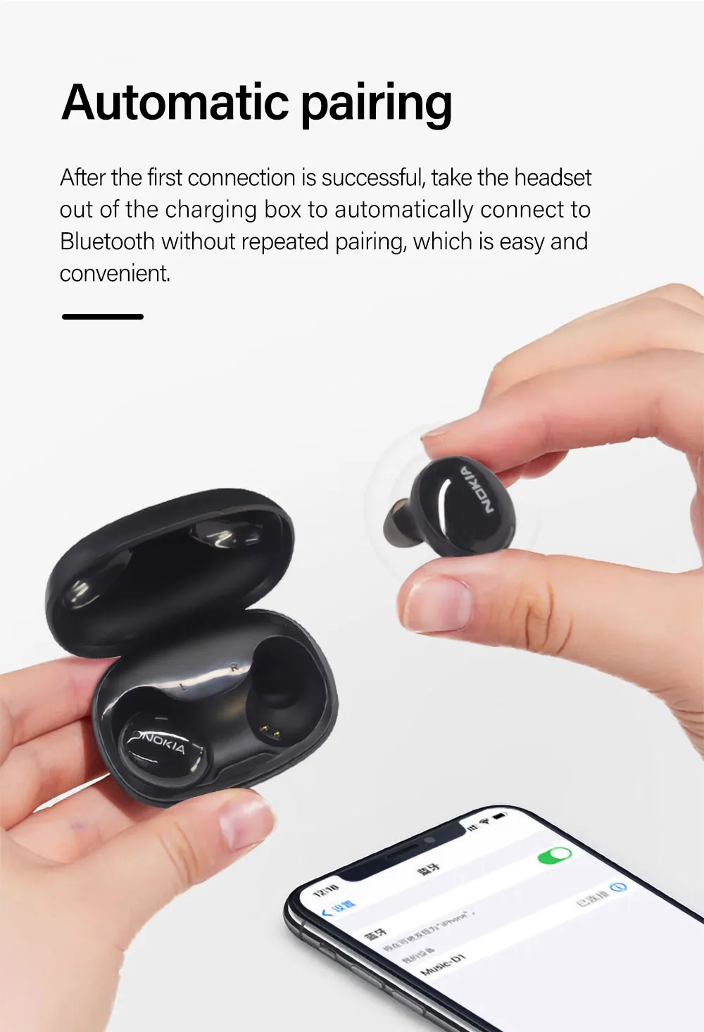Fones de ouvido TWS-411 fone de ouvido sem fio Bluetooth Headset TWS Controle Estrúpede Redução de ruído baixa latência