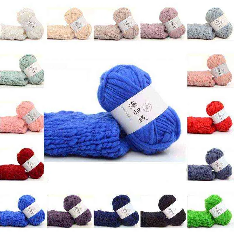 ARYCLIC 50g Boule Épaisse Fil Laine Fil Fil Mode Tricoté Coloré Crochet Adulte Tricot Supersoft Pull Y211129