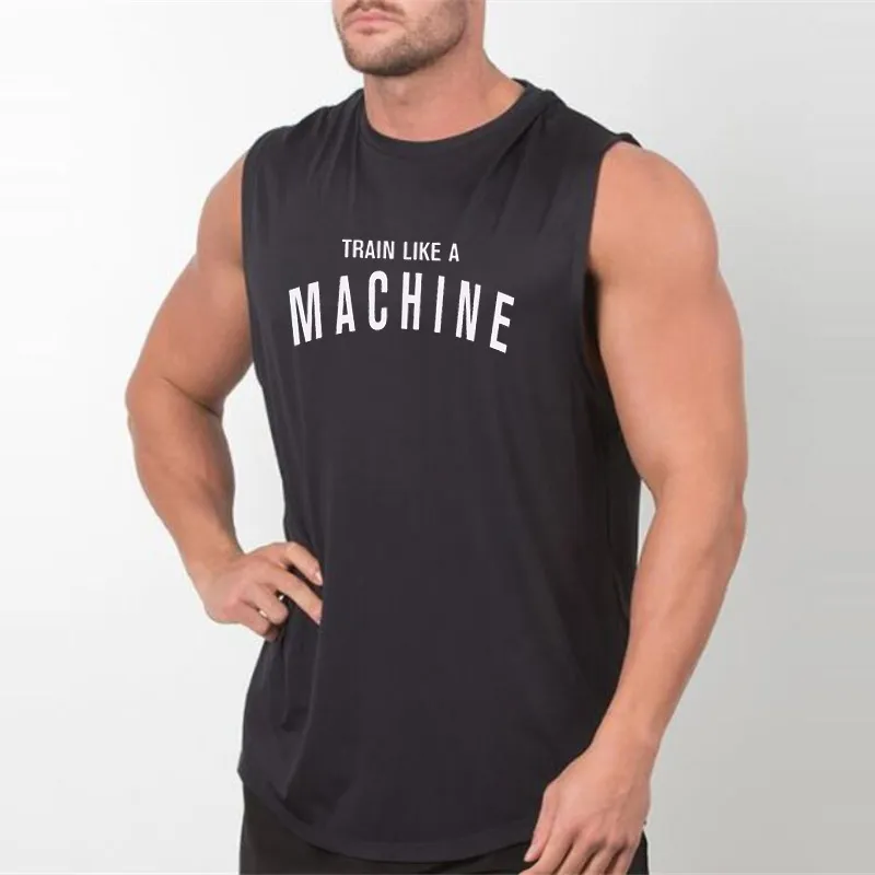 Brand Mens Tank Tops Sexy Fitness Bodybuilding Breathable Summer Singlets Slim Fitted Men's Tees Muscle Sleeveless Shirt246P