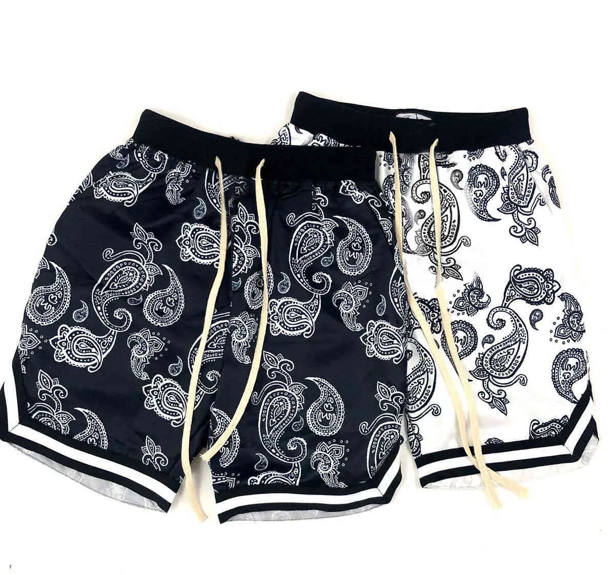 Harajuku Streetwear Shorts Männer Bandana Muster Mode Sommer Hip Hop Casual Böden Elastische Taille Mann Hosen