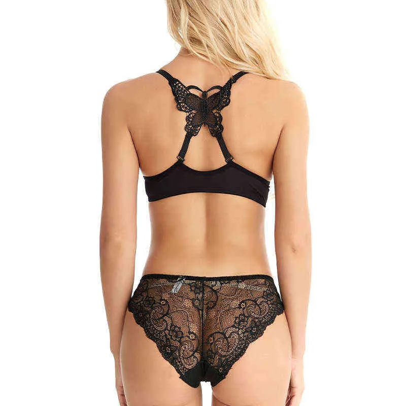 NXY Sexy Set Seven Butterfly BH Schöner Rücken Unterwäsche Damen Große Größe Dessous Sexy mit Stahlring Gather 1127