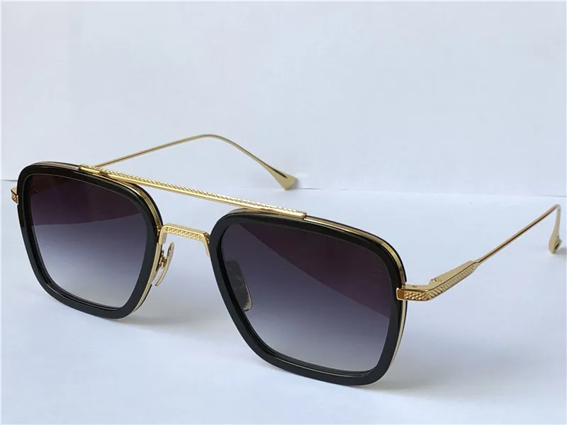 modedesign man solglasögon 006 fyrkantiga ramar vintage popula stil UV 400 skyddande utomhusglasögon med case245k