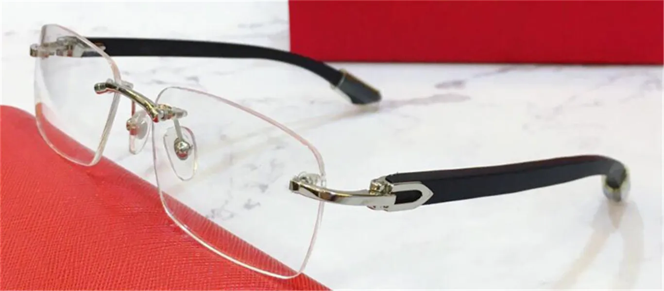Projektowanie mody okulary optyczne 0052o kwadratowa rama beztrzymająca przezroczystą soczewki styl biznesowy vintage i proste okulary233s