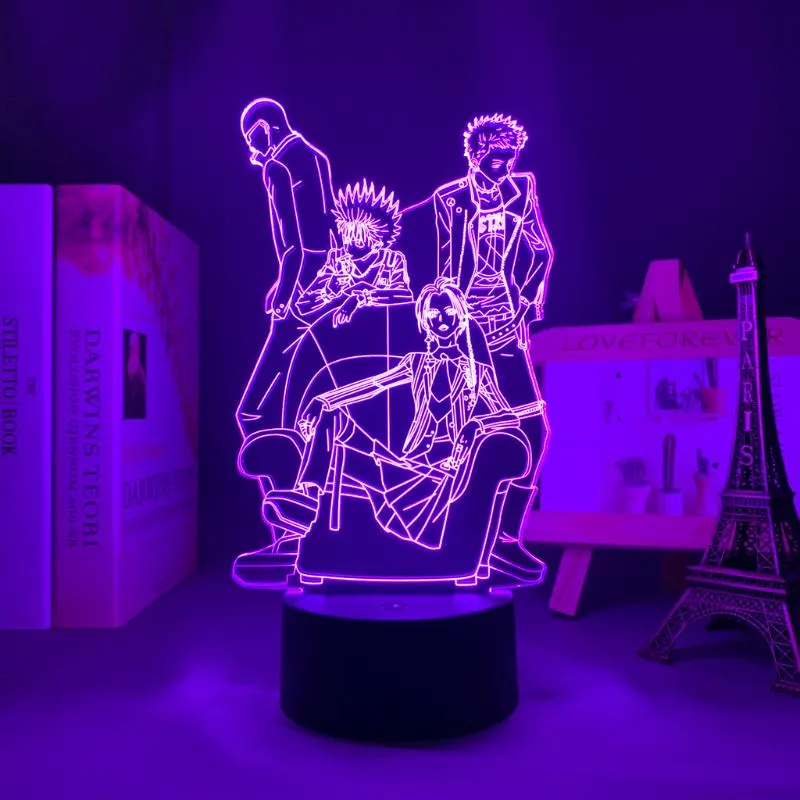 Night Lights 3d Lamp Anime Nana Black Stone For Bedroom Decoration Light Birthday Manga Gift Room Decor Table Led325R