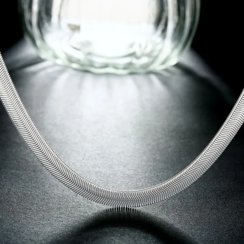 Hermosa 6 mm łańcuch łańcucha węża naszyjniki Choker nowoczesne piękno 16 „18” 20 '' 22 '' 259D