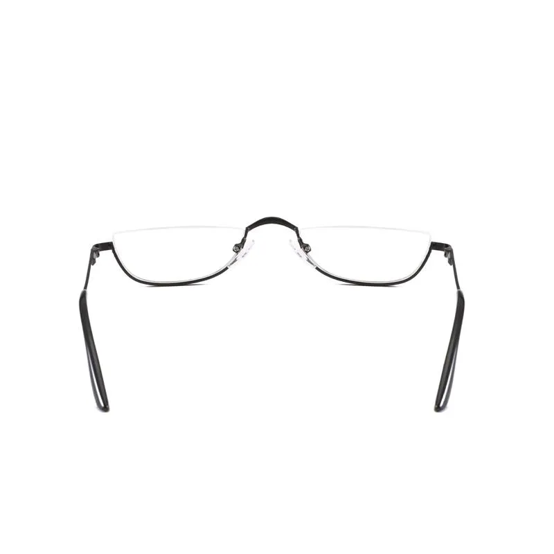 Солнцезащитные очки кошачий глаз, очки для чтения для женщин и мужчин, металлическая полуоправа, очки для дальнозоркости, женские и мужские полуободковые очки для дальнозоркости 289N