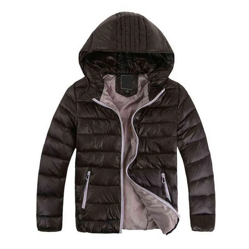 Kids Down Coats for Boys Autumn Hooded Children Jackets For Girls Candy Color Warm 4-12 Years Outerwear Clothes 220110