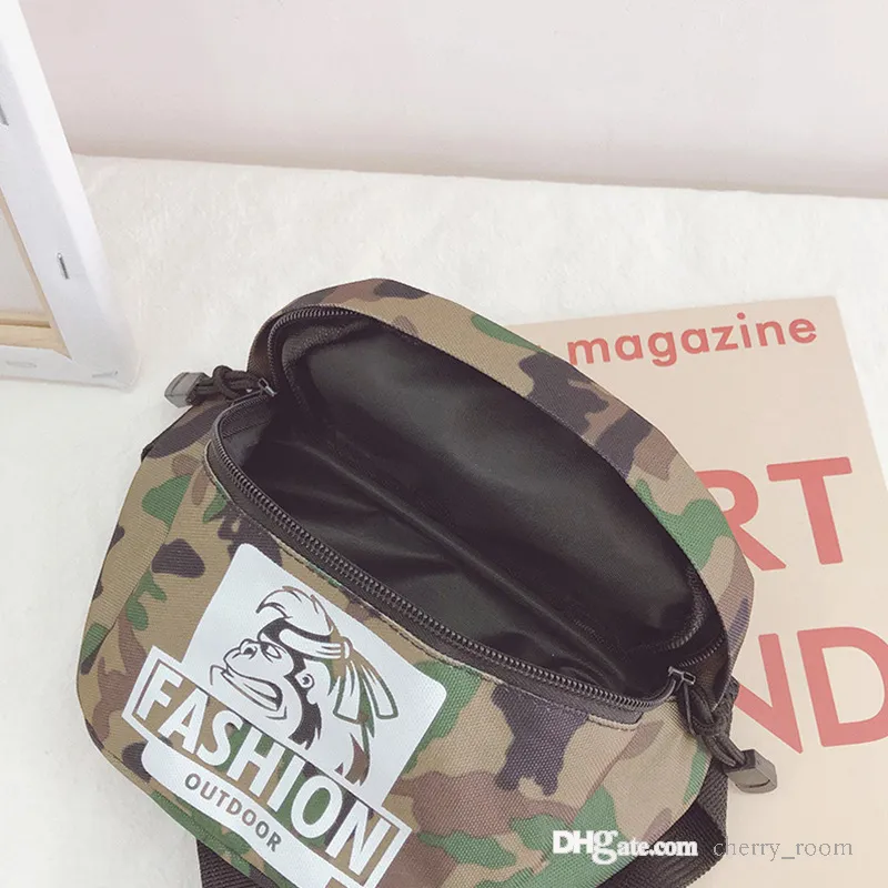 Baby Jungen Designer Handtaschen Mode Kinder Camo Brief Mini Umhängetasche Kinder Tarnung Brusttaschen Mode Tasche Geldbörse F537