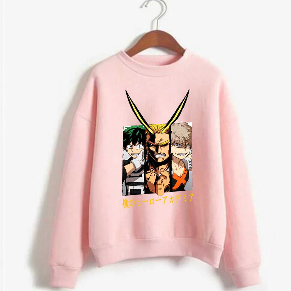 Sweat à capuche My Hero Academia Bakugou Katsuki Izuku Midoriya All Might Print Cosplay Costume Anime Femmes/Hommes Top Y0803