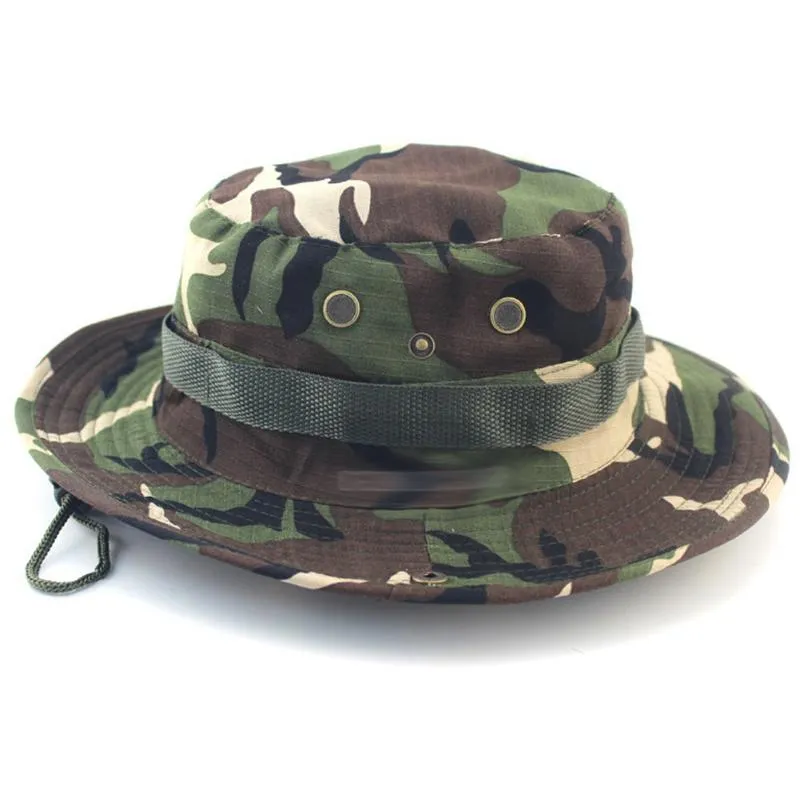 Cloches Boonie Hats Tactical Sniper Camouflage Tree Bucket Hat Accessoriesカジュアル軍隊アメリカ人男性CAP223K