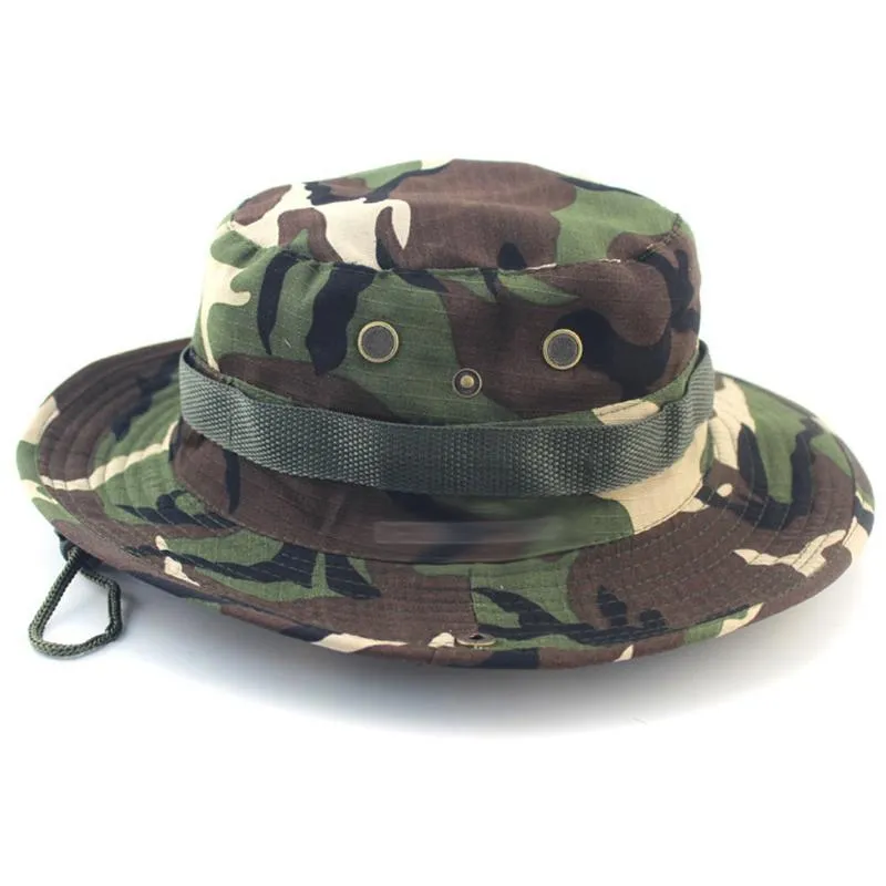 Cloches Boonie Hoeden Tactische Sniper Camouflage Boom Emmer Hoed Accessoires Casual Militaire Leger Amerikaanse Mannen Cap302J