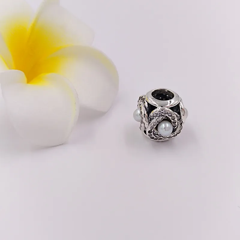 Charms für die Schmuckherstellung, leuchtender Liebesknoten, Pandora 925 Sterling Silber, Perlenarmbänder, Frau, Mädchen, Frauen, Armreif, Kette, Perlenkette, Geburtstagsgeschenke, 792105WCP