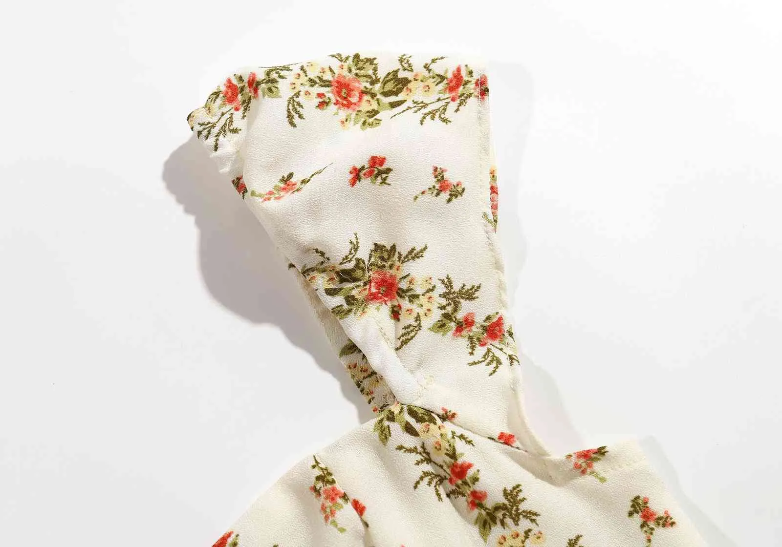 Vintage Französischer Stil Gestreiftes Blumendruck Damenkleid Saum Vorderschlitz Ärmellos Sexy Strandurlaub 210429