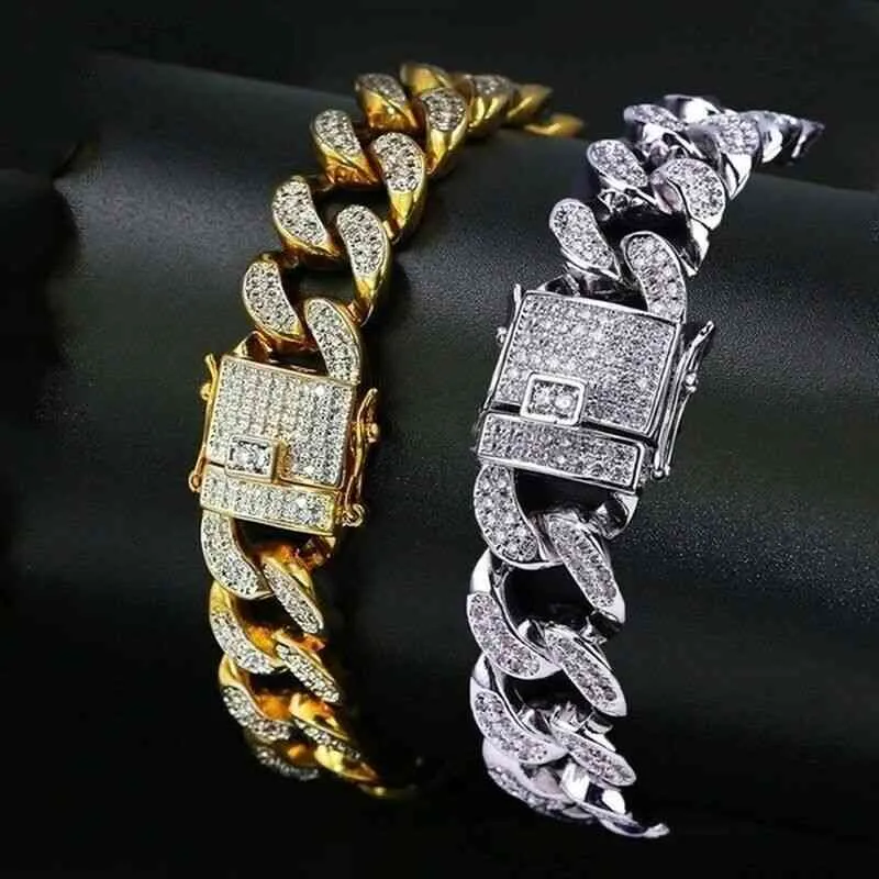 Men Heavy Effects Light Metals Curb Chain Bracelet Sand Blast Banglemen Hip Hop Rock Bracelet Fashion Jewelry Pulse Chain Bangle gift